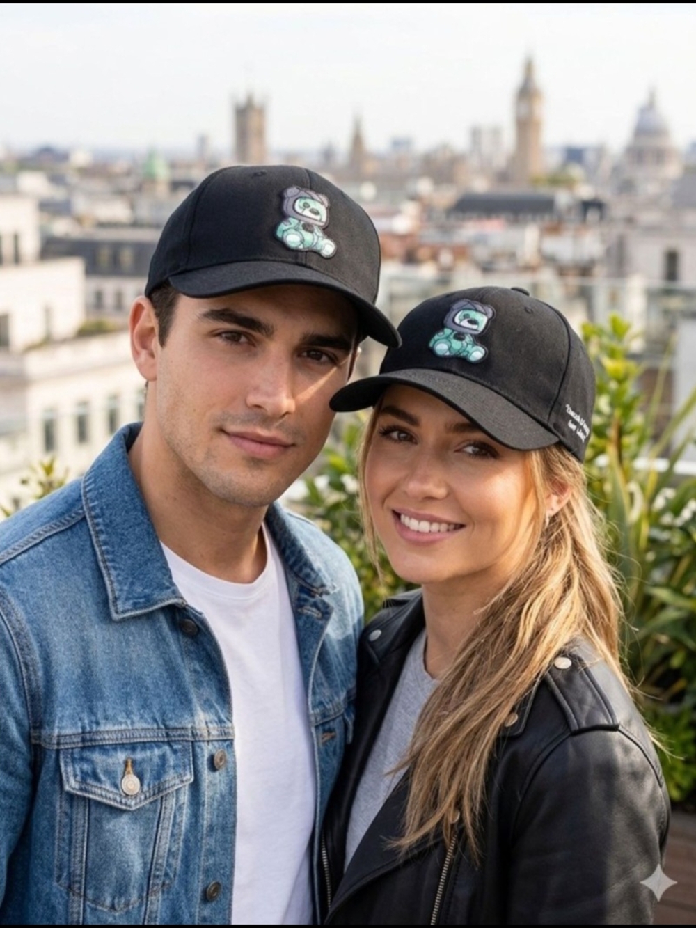 South Pole Black Hat with Teal Snapback. Unisex